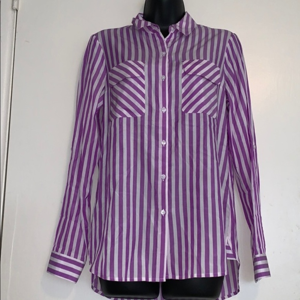 EXPRESS The City Shirt Small Button Up Blouse EUC